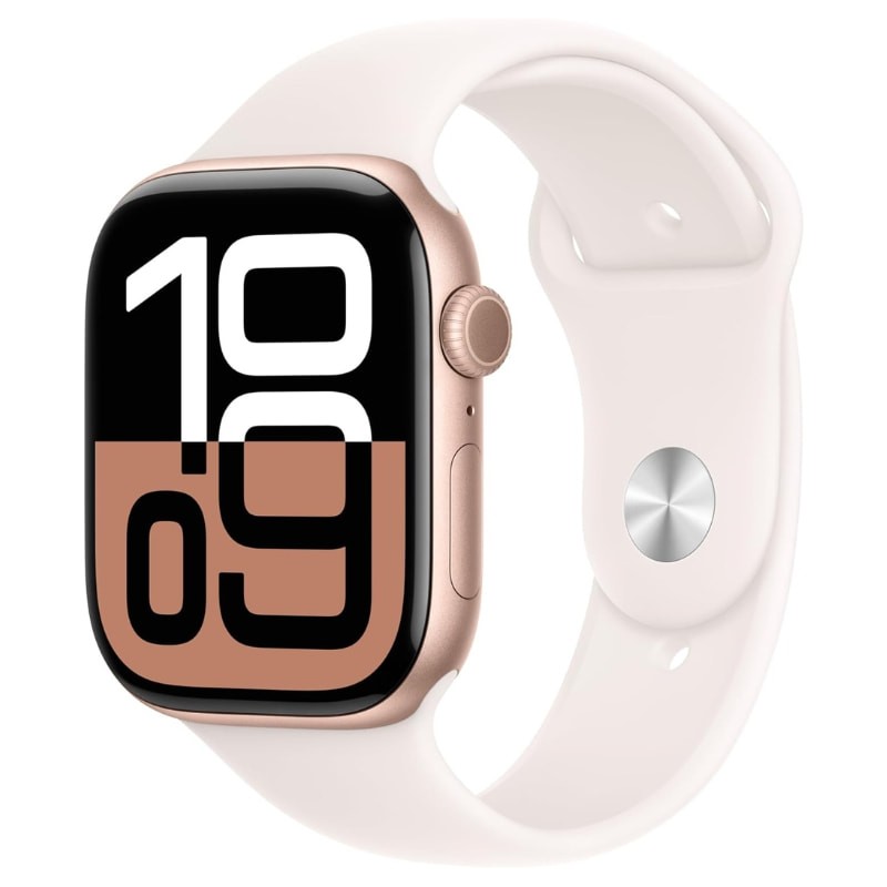 Apple Watch Series 10 GPS 46 mm Alumínio Ouro rosa com Pulseira Desportiva S/M - Item