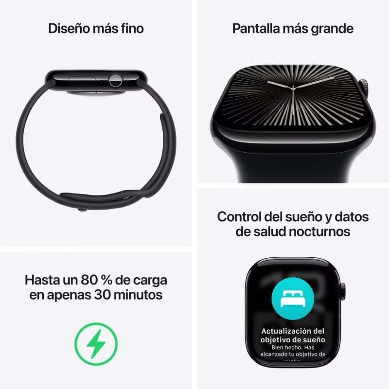 Apple Watch Series 10 GPS 46 mm Alumínio Ouro rosa com Pulseira Desportiva S/M - Item2