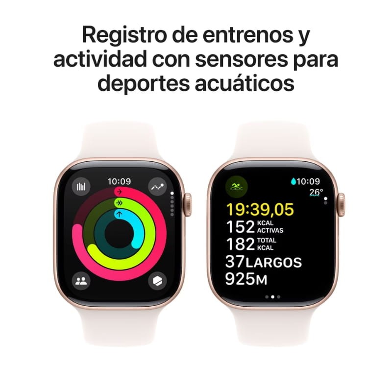 Apple Watch Series 10 GPS 46 mm Alumínio Ouro rosa com Pulseira Desportiva S/M - Item3