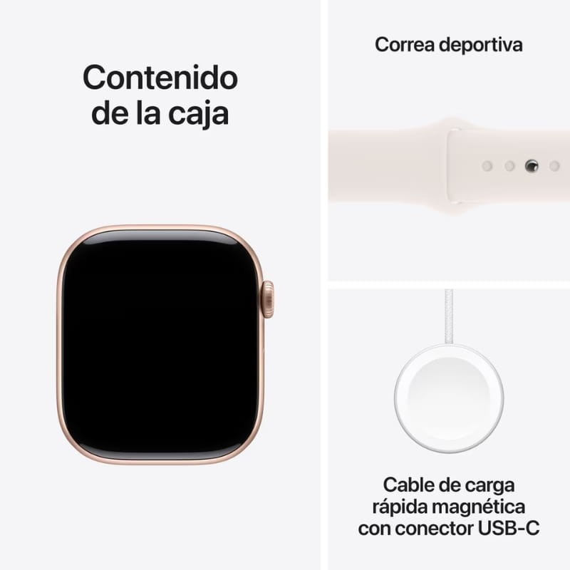 Apple Watch Series 10 GPS 46 mm Alumínio Ouro rosa com Pulseira Desportiva S/M - Item7