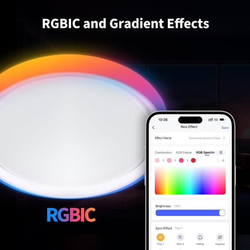Aqara LED Ceiling Light T1M - efectos RGB