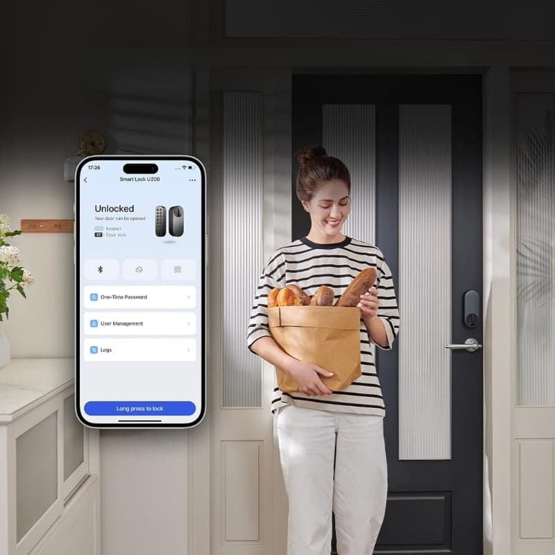 Aqara Smart Lock U200 Negro - Cerradura Inteligente - aplicación compatible
