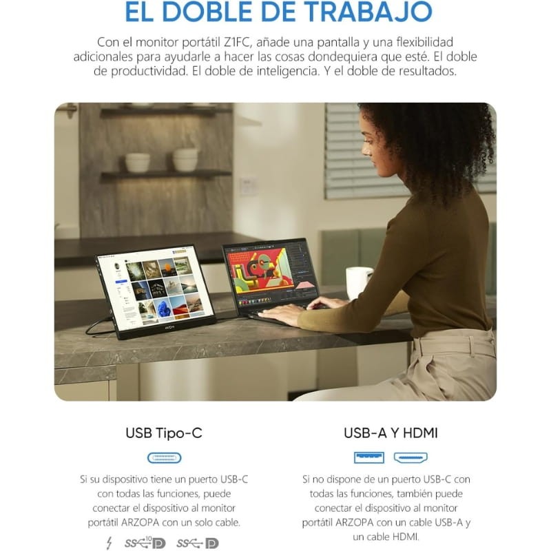 Arzopa Z1FC 16,1'' FHD IPS 144Hz HDR - Monitor portátil - Item3