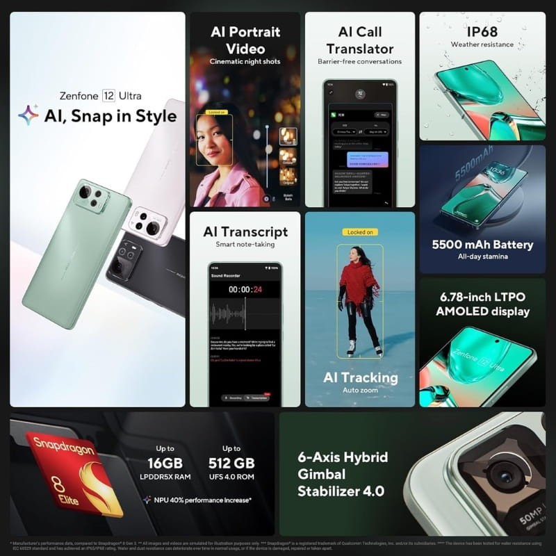 Asus Zenfone 12 Ultra 5G 16GB/512GB Blanco Sakura - Ítem5