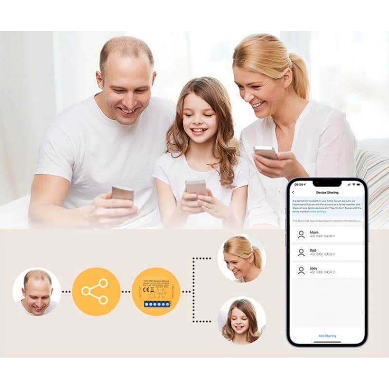 Avatto DMS16-2 Naranja - Switch Inteligente WiFi - control compartido
