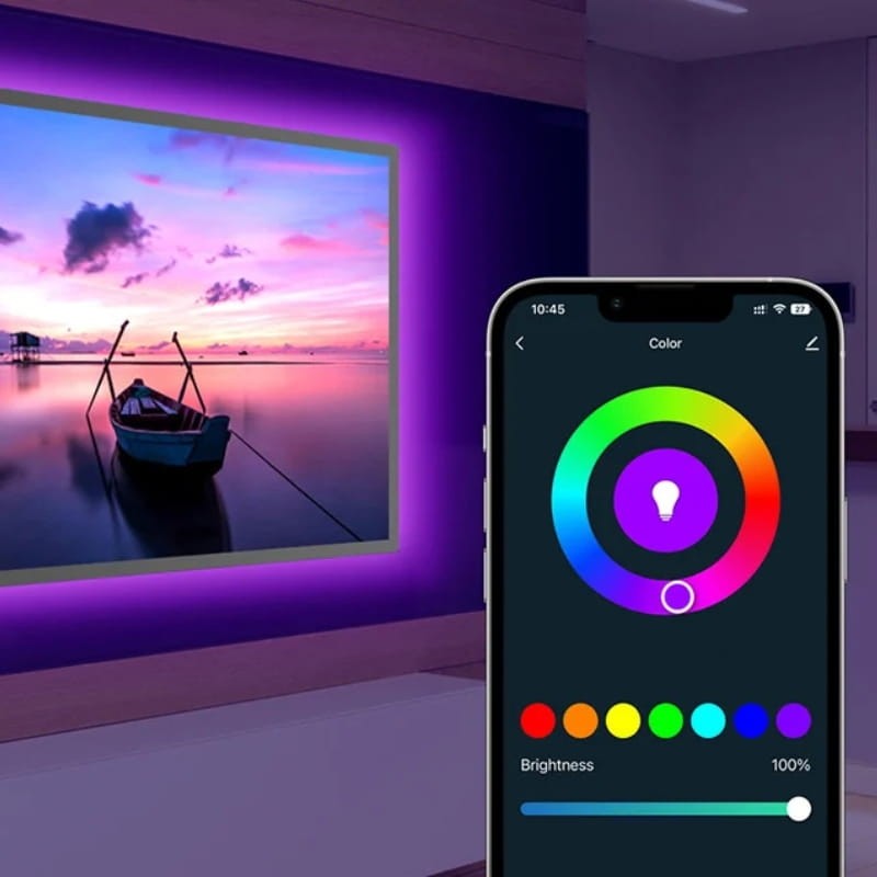 Avatto SLS06 Noir - Bande LED intelligente pour téléviseurs 55''-65'' - Ítem4