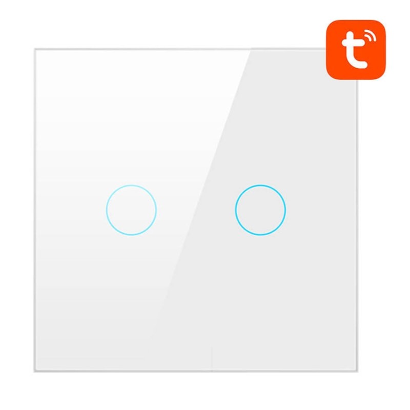 Avatto TS02-EU-W2 2 Botões WiFi Branco - Interruptor Táctil Inteligente - Item