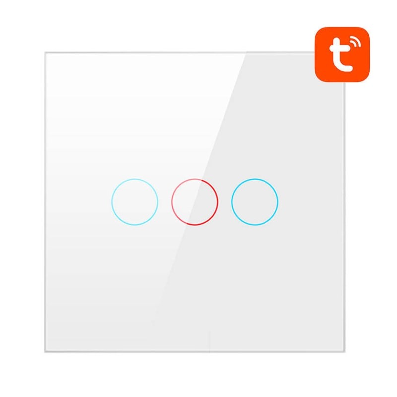Avatto TS02-EU-W3 3 Botões WiFi Branco - Interruptor Táctil Inteligente - Item