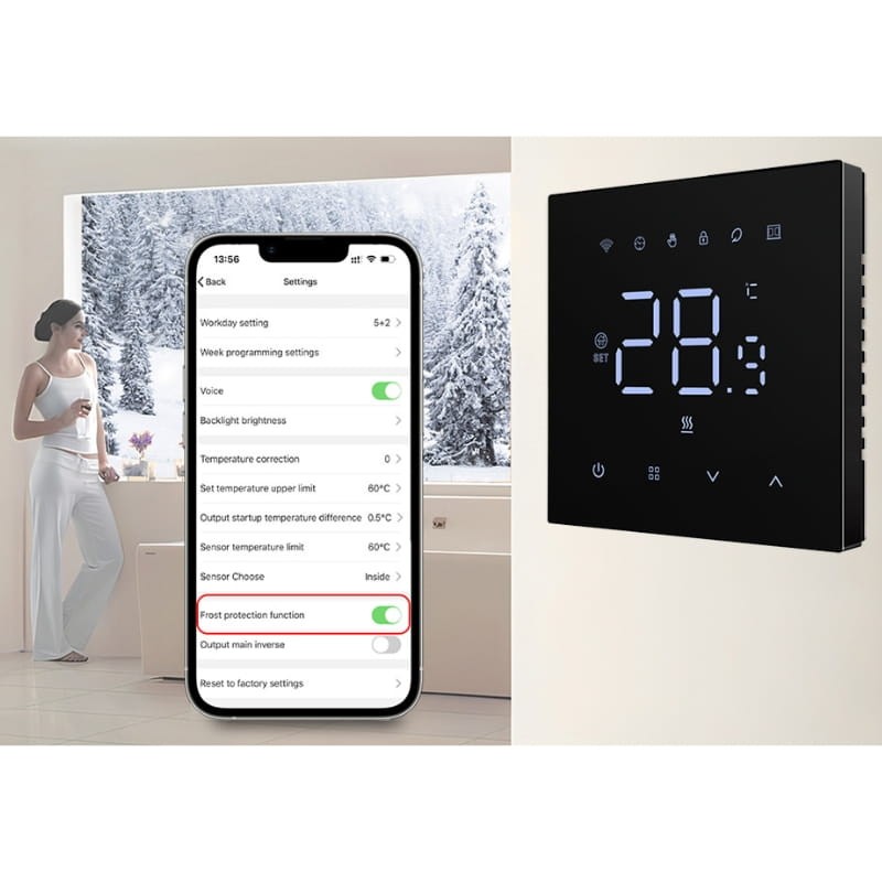 Avatto WT410-16A-B WiFi Noir - Thermostat intelligent - Ítem5