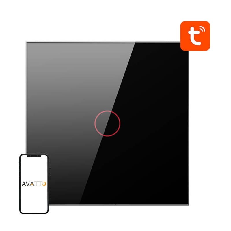 Avatto ZTS02-EU-B1 1 Botão ZigBee Preto - Interruptor Táctil Inteligente - Item2