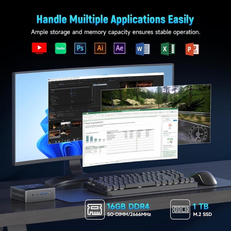 BMAX MaxMini B4 Turbo Intel N150/16GB/1TB/W11 Preto - Item4