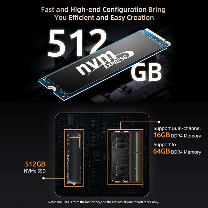 BMAX MaxMini B5 A Pro AMD Ryzen7 5700U/16GB/512GB SSD Win 11 Preto - Item6
