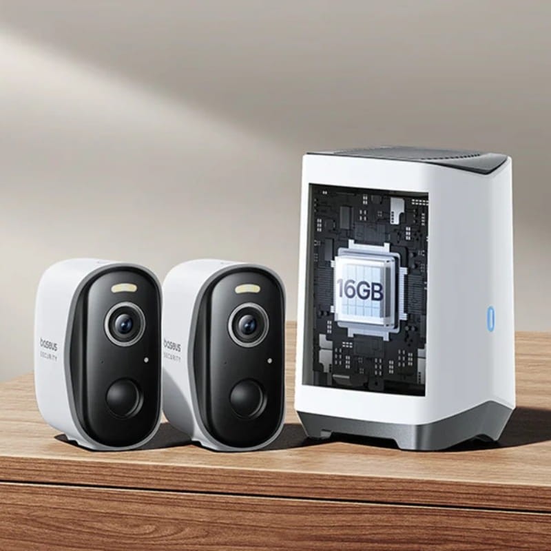 Baseus N1 Plus 2K WiFi Blanco - Kit de 2 Cámaras de Seguridad Exterior - Ítem3