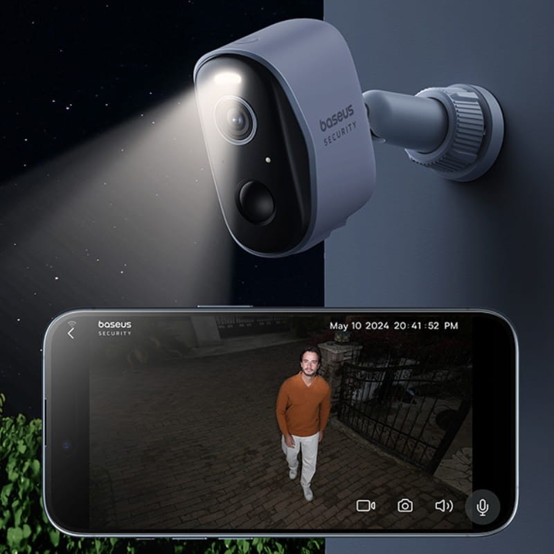 Baseus N1 Plus 2K WiFi Blanc - Caméra de sécurité extérieure - Ítem2