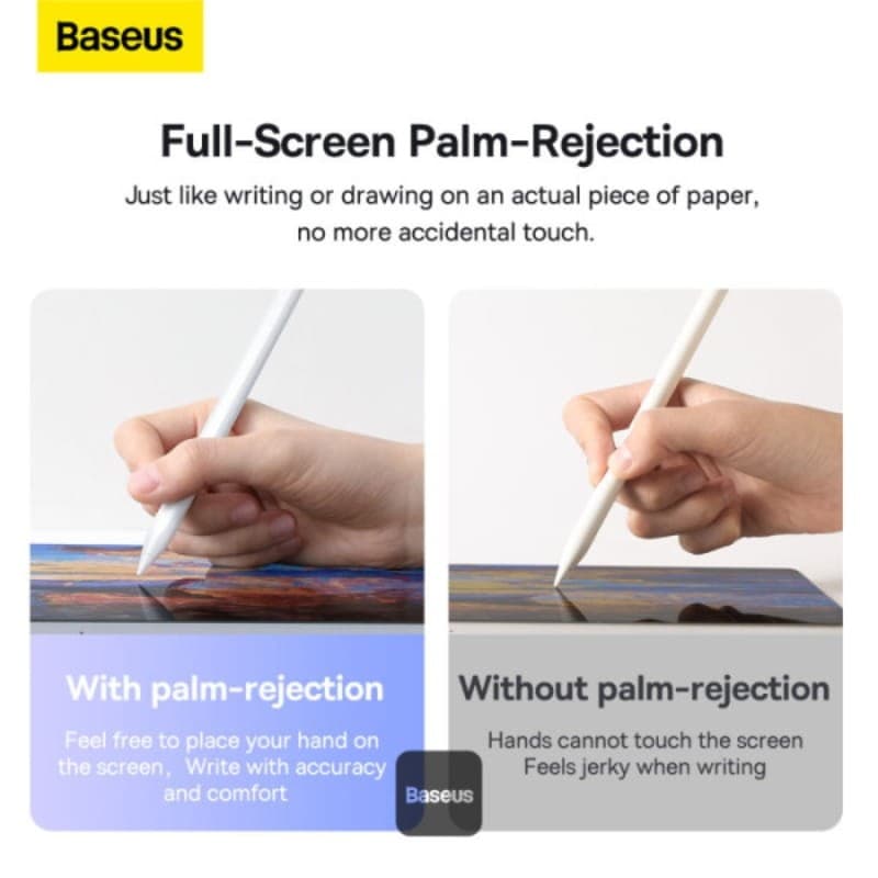 Baseus Smooth Writing 2 Series Blanc - rejet de la palme