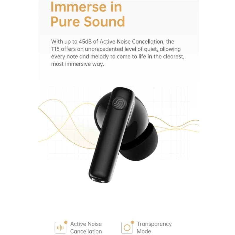 Black Shark T18 ANC - Auriculares Bluetooth - cancelación de ruido activa