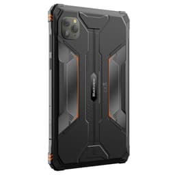 Tablet Blackview Active 5 rugerizada en color naranja y negro, trasera robusta con refuerzos, triple cámara trasera y bordes reforzados para uso extremo