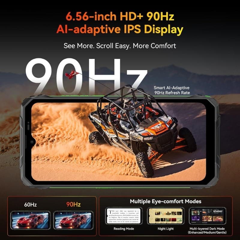 Blackview Fort 1 6GB/256GB Naranja Rugged - características de la pantalla