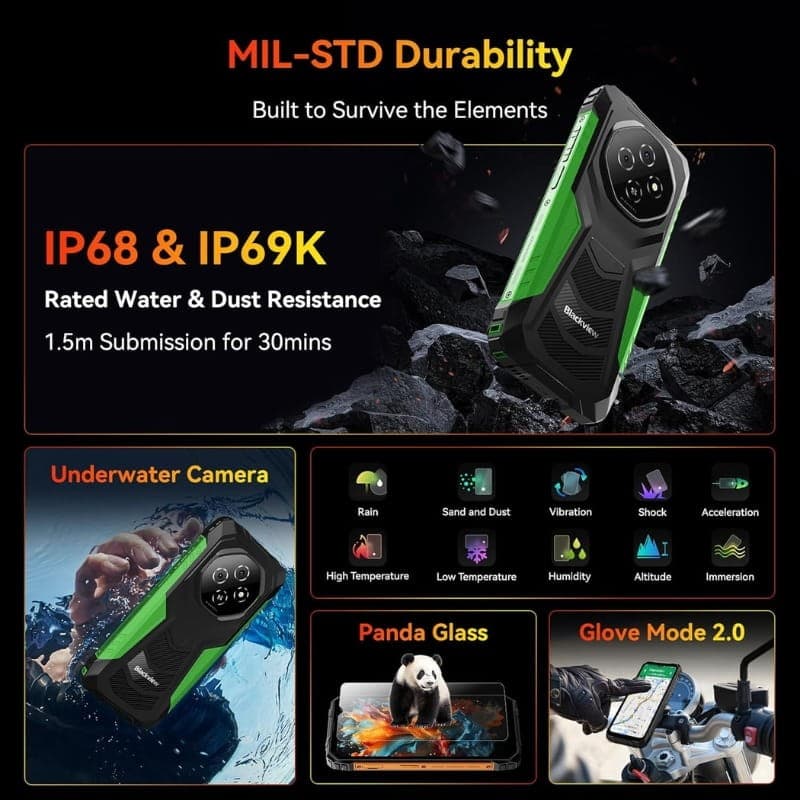 Blackview Fort 1 6GB/256GB Naranja Rugged - certificados de resistencia