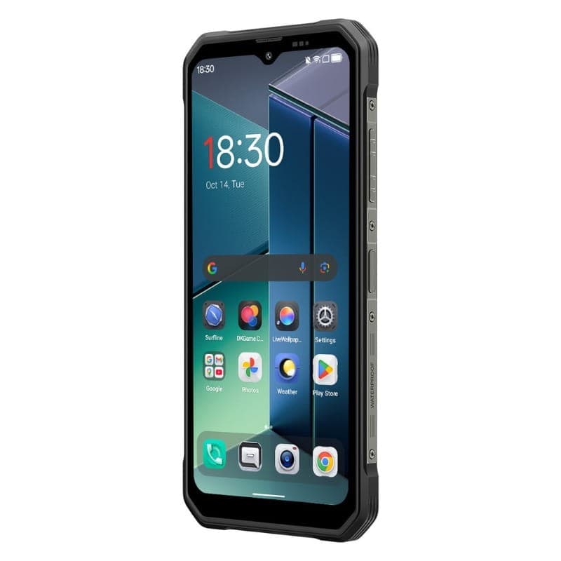Blackview Fort 2 6GB/128GB Dual SIM Negro Rugged con pantalla grande, cuerpo robusto con refuerzos, marcos metálicos, botones laterales y cámara frontal en