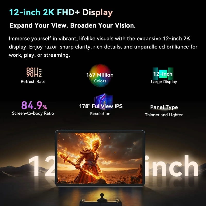 Blackview MEGA 2 WiFi 12 Pouces 12Go/256Go Bleu - Ítem1