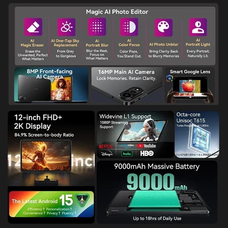 Blackview Mega 2 Set Versão 12 12GB/256GB 4G Azul - Item3