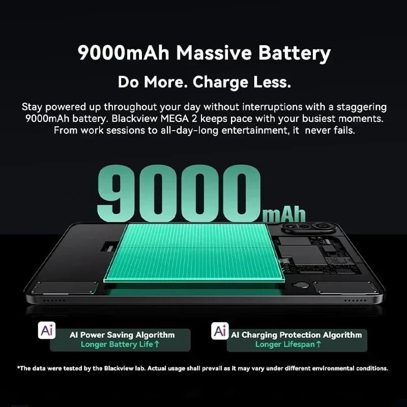 Blackview Mega 2 Set Version 12 12Go/256Go 4G Bleu - batterie