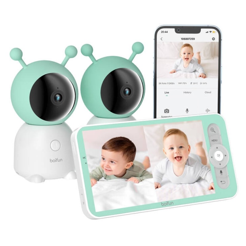 Boifun 6T 2 Caméras 2K WiFi Vert - Moniteur pour bébé - Ítem