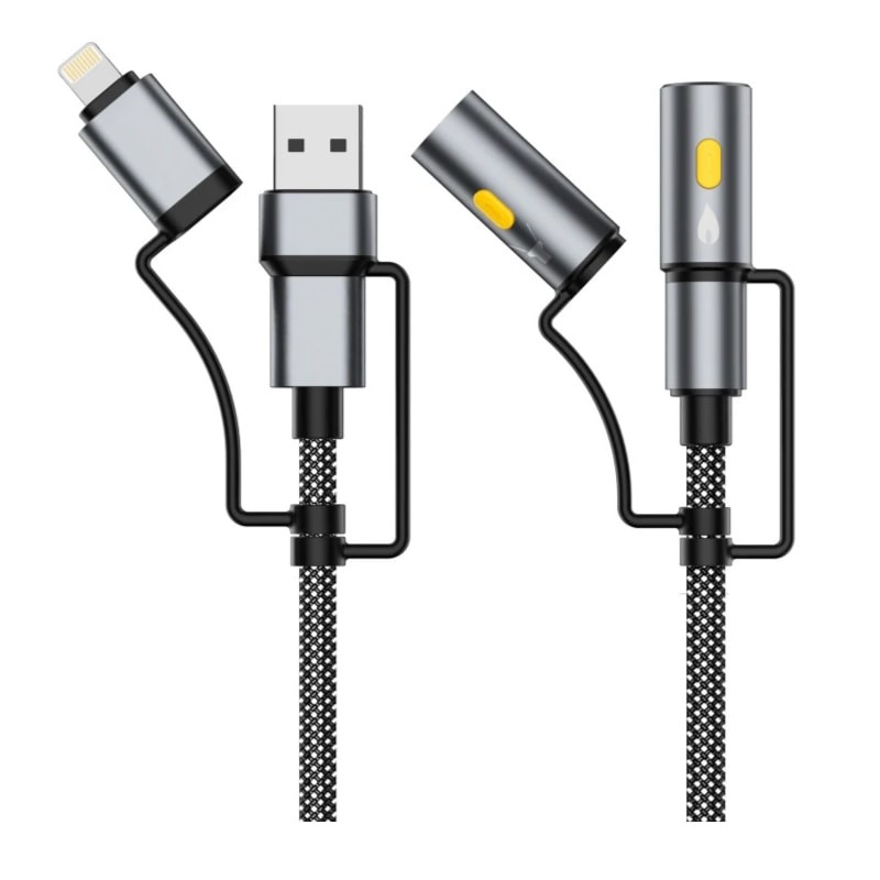 Câble ultra-résistant à chargement rapide 6 en 1 240W USB-C/A/Lightning - Ítem