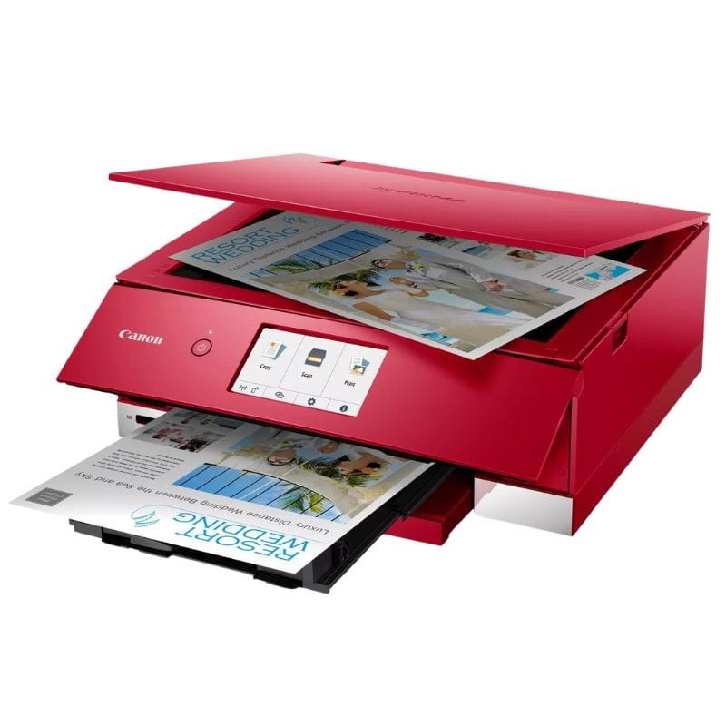 Canon PIXMA TS8352a Tinta a Cores WiFI Vermelho - Impressora de Jato de Tinta - Item