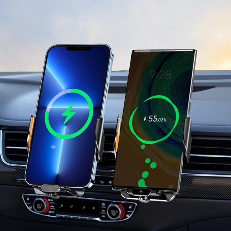 Cargador inalámbrico C11 Transparente Negro para Coche - Ítem3