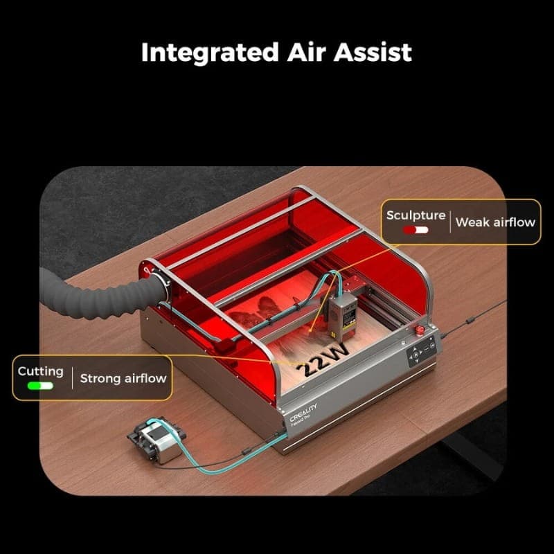 Máquina de gravação e corte a laser Creality Falcon2 Pro 22W - assistência aérea