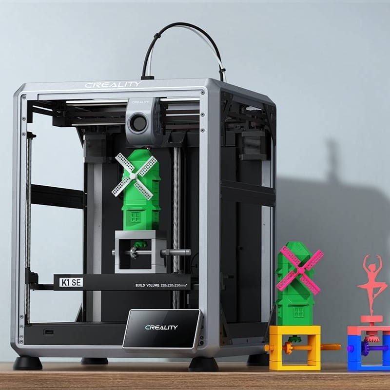 Creality K1 SE - Haute vitesse 600mm/s, taille d'impression 220x220x250mm, refroidissement rapide noir - Imprimante 3D FDM - Ítem3