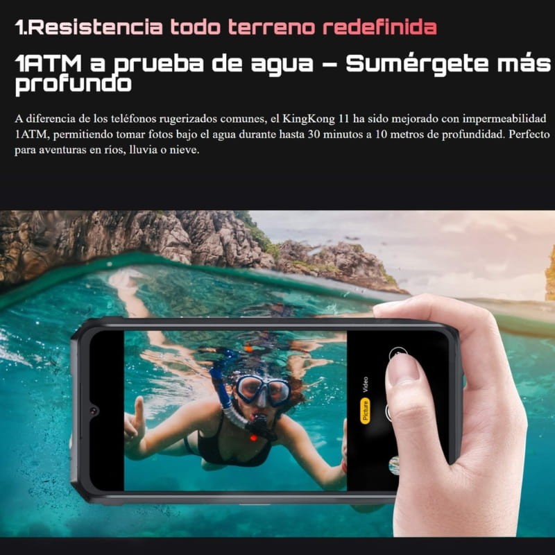 Cubot Kingkong 11 5G 16GB/256GB Preto Rugged - Item4