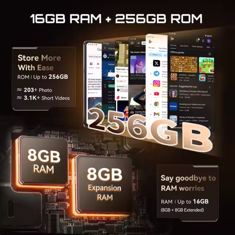 Cubot X100 5G 8Go/256Go Noir - Ítem3