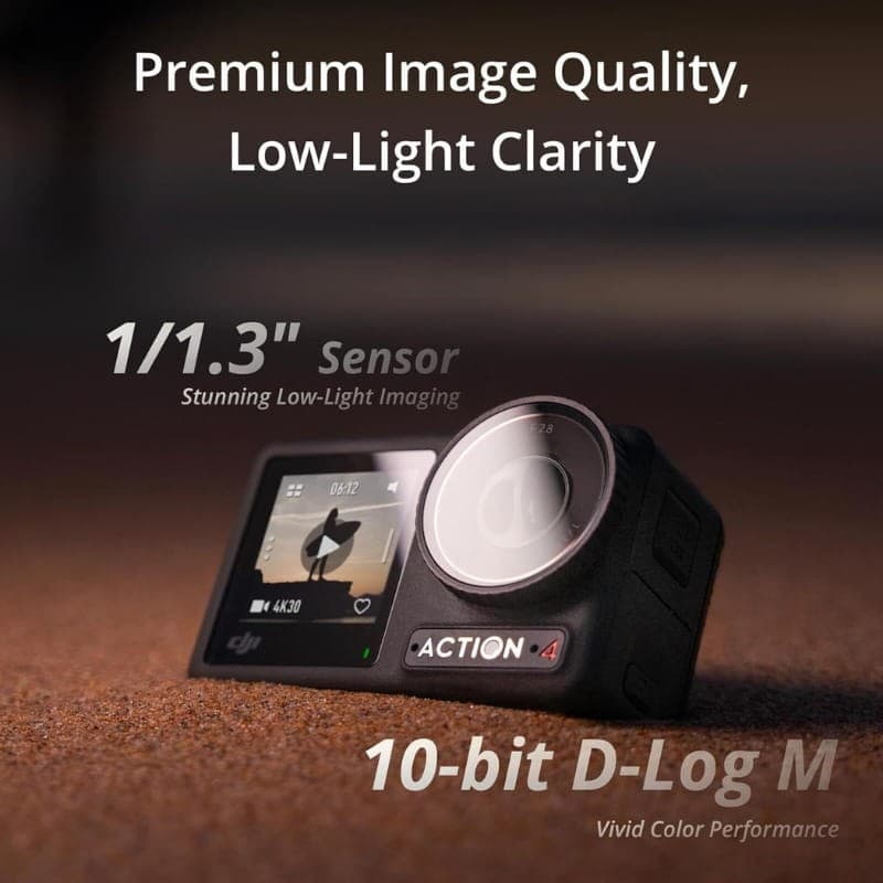 DJI Osmo Action 4 Standard Combo - qualidade do sensor