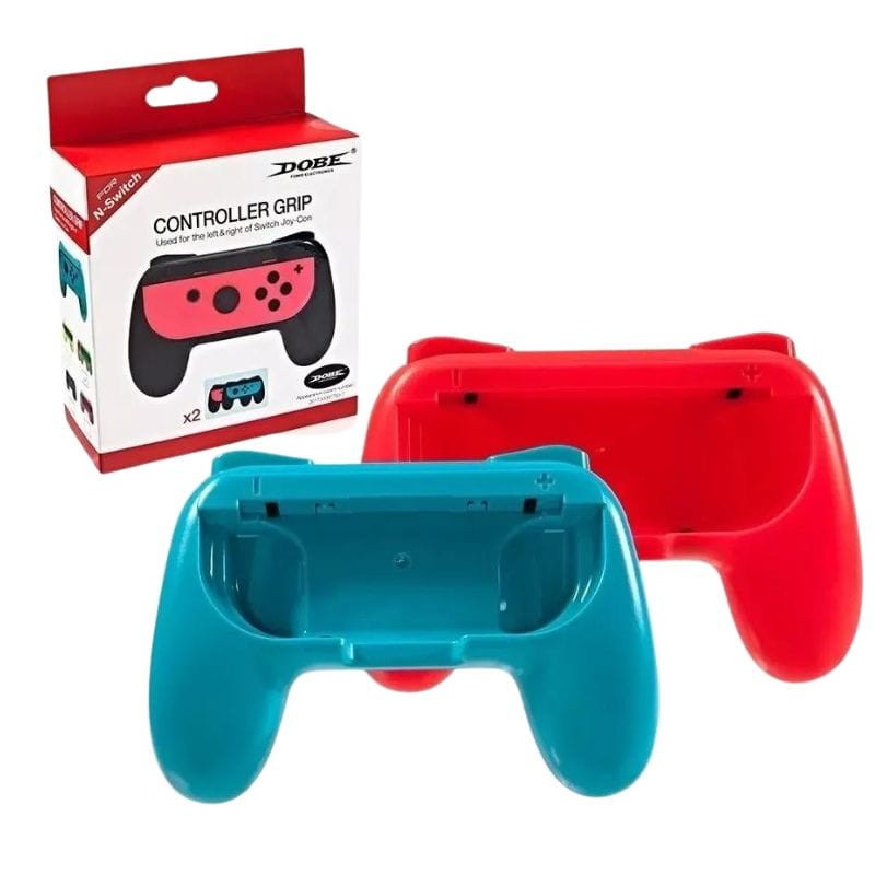 Pack de grips pour Joy-Con de N-Switch / Switch OLED DOBE TNS-851B Rouge et Bleu - Ítem3