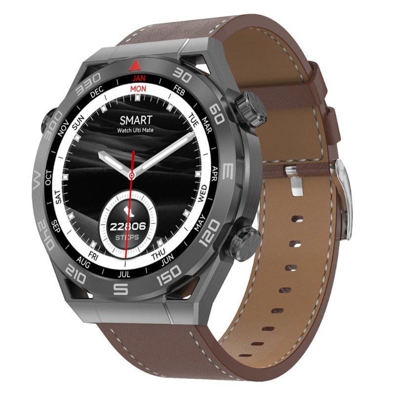 DT NO.1 Ultra Mate Noir avec bracelet en cuir marron - Ítem