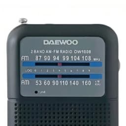 Daewoo DW1008 AM/FM Preto - detalhe do mostrador