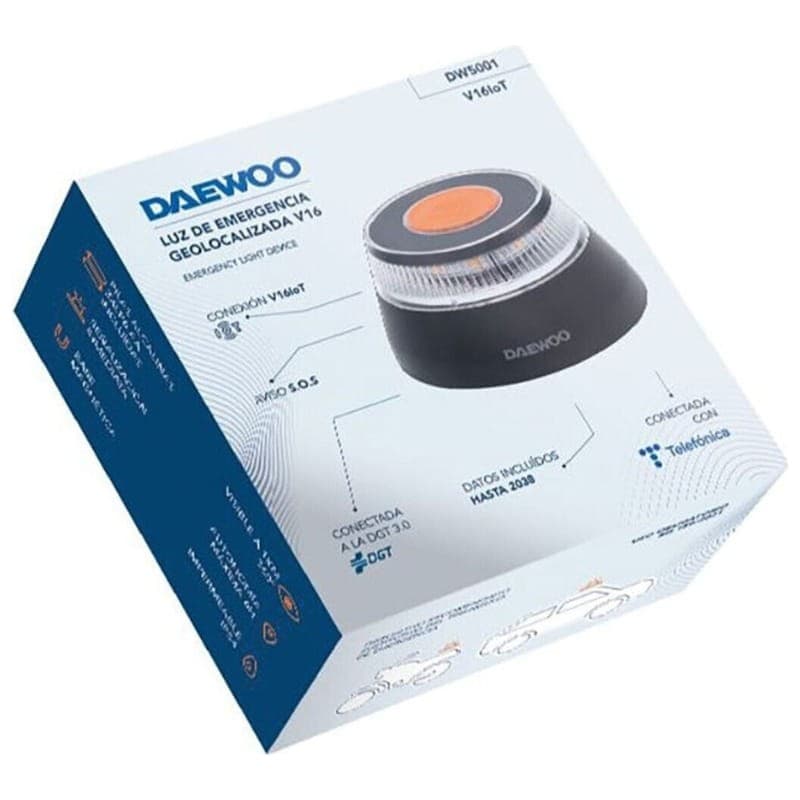 Balise d'urgence Daewoo DW5001 V16 géolocalisable - emballage