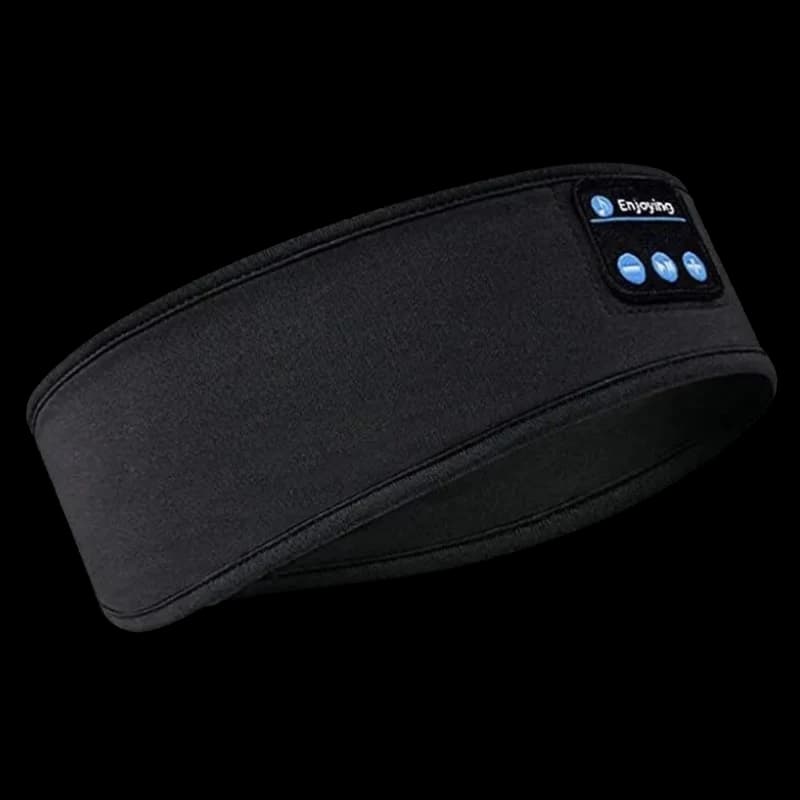 Diadema Elástica con Auriculares Bluetooth Negro