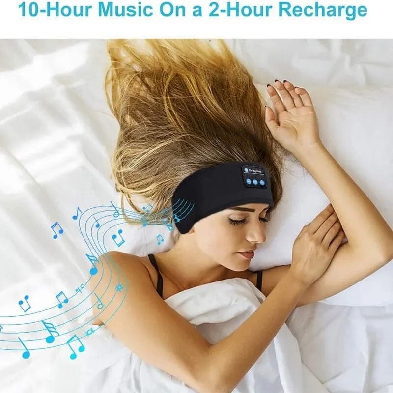 Diadema Elástica con Auriculares Bluetooth Gris - duración de la batería