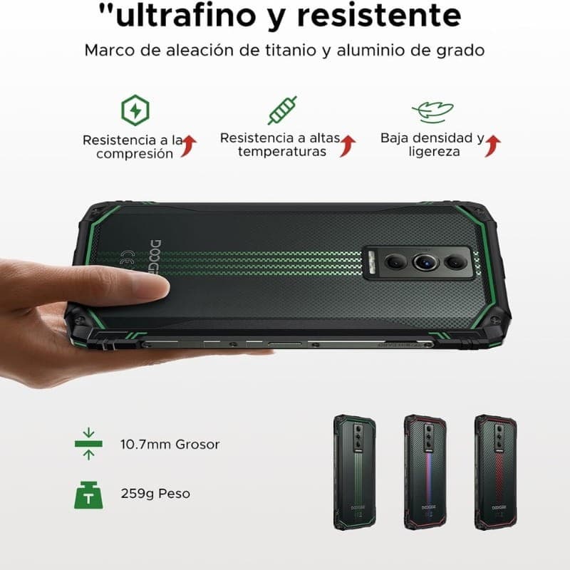 Doogee Blade 10 Energy 4GB/128GB Verde Rugged - pormenores de conceção