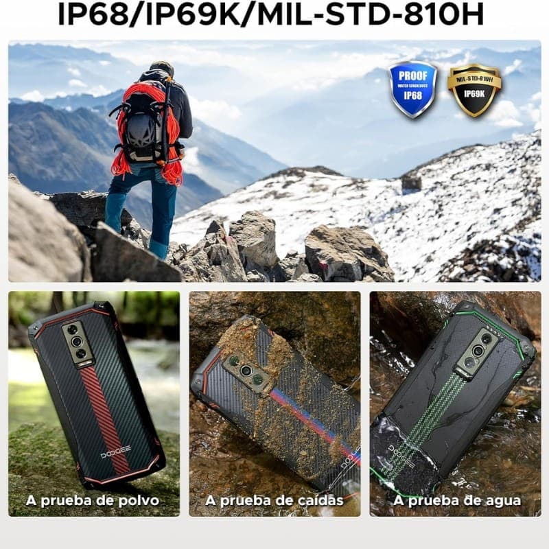 Doogee Blade 10 Energy 4GB/128GB Verde Rugged - certificados de resistência