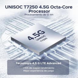Chip UNISOC T7250 4.5G Octa-Core de 12 nm, destaca el rendimiento y la eficiencia para el Doogee Blade 10 Ultra Energy 8GB/128GB Negro Rugged
