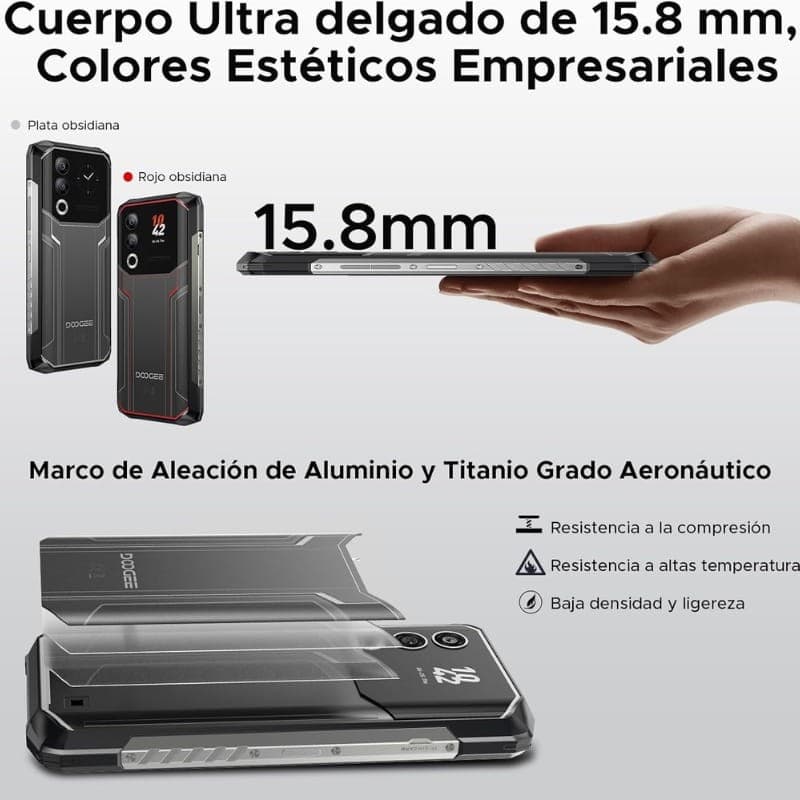Doogee Blade 20 Ultra 8GB/512GB Plata - detalles del diseño