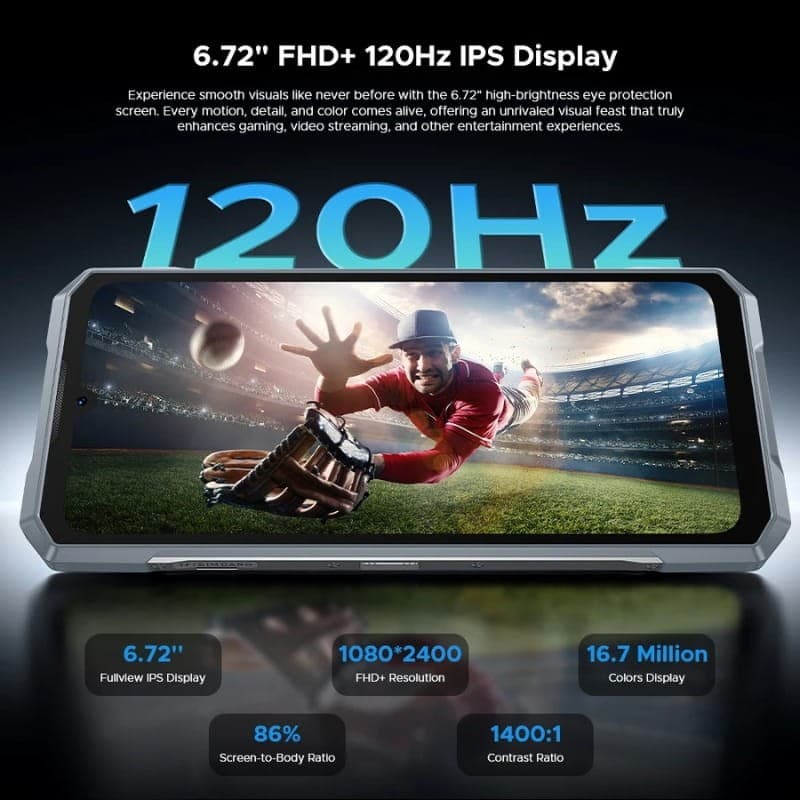 Doogee Blade GT Play 5G 8GB/256GB Plata Rugged - características de la pantalla