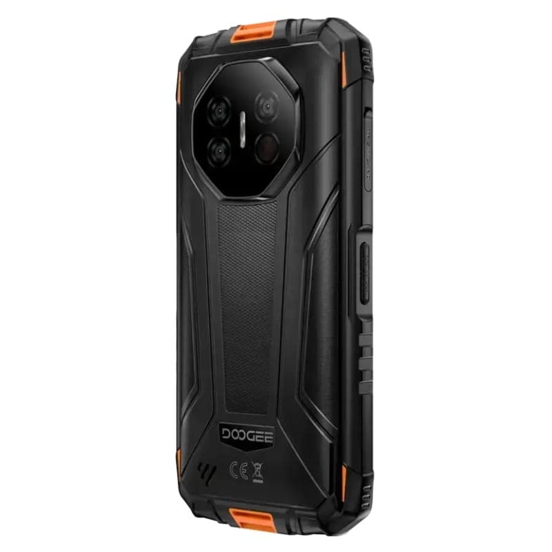Doogee Fire 3 3Go/64Go Orange Robuste - Vue arrière à 45 degrés