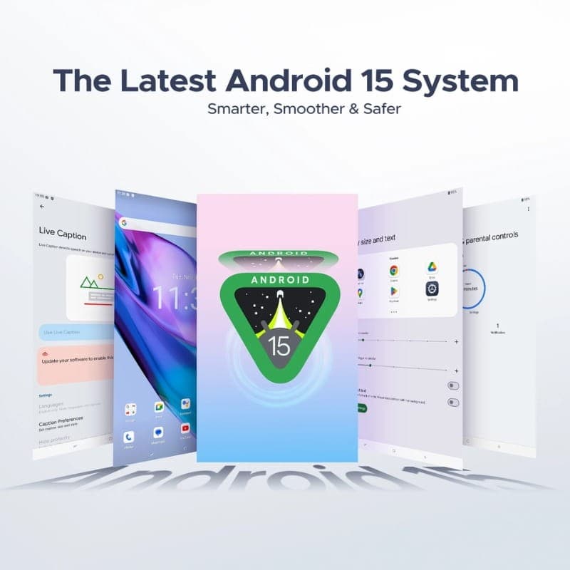 Doogee Tab A9 Pro 10.1 4GB/128GB WiFi Gris VIP Edition con Android 15, pantalla 10.1, bordes finos, modo multitarea y controles parentales en interfaz limpia