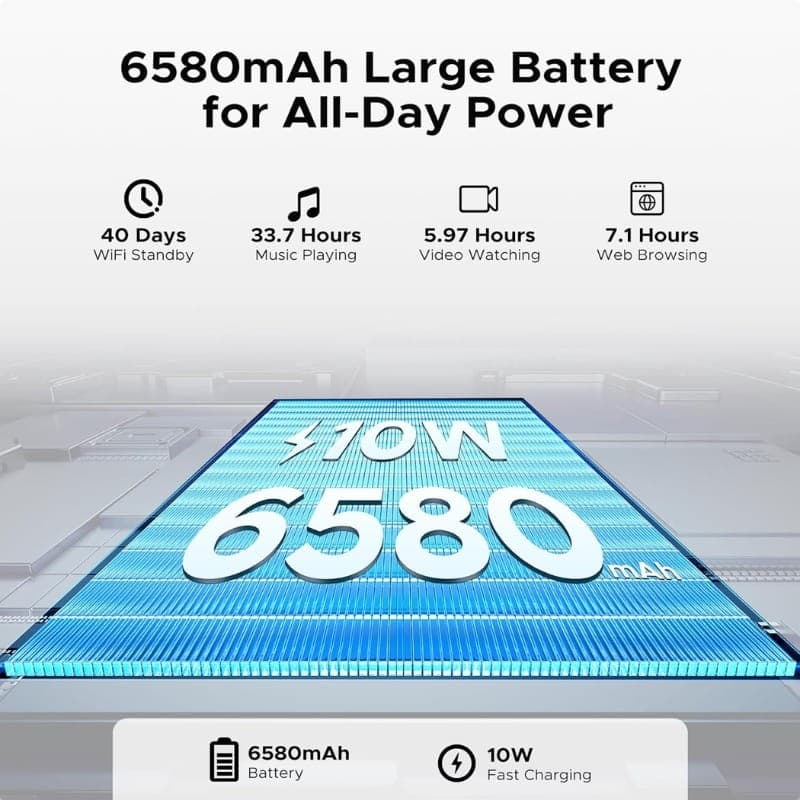 Doogee Tab A9 10,1" 3GB/64GB WiFi Negro - capacidad de la batería